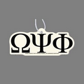 Paper Air Freshener W/ Tab - Greek Letters: Omega Psi Phi